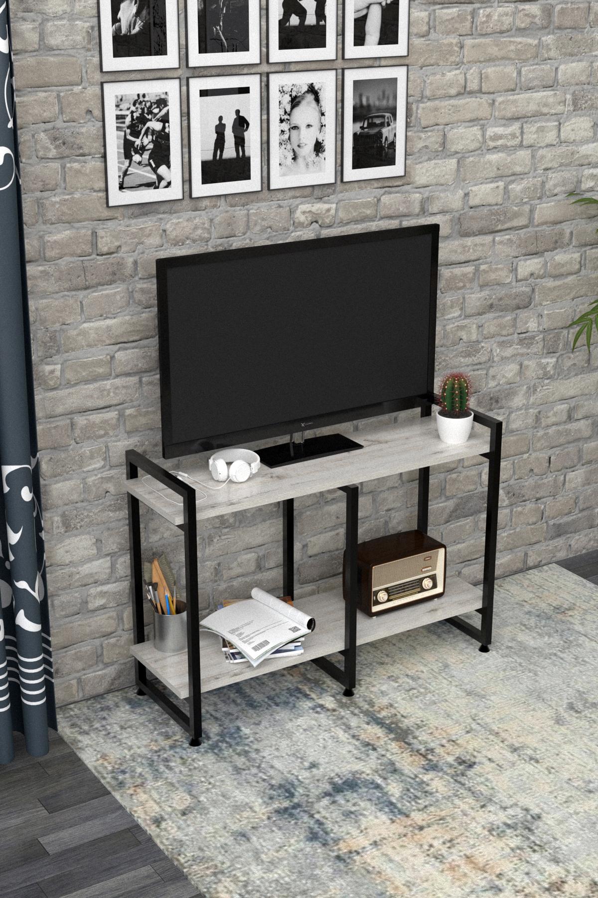 Тумба под телевизор Ecoloft DSP-1167 в стиле лофт Дуб Кортона (24580123)