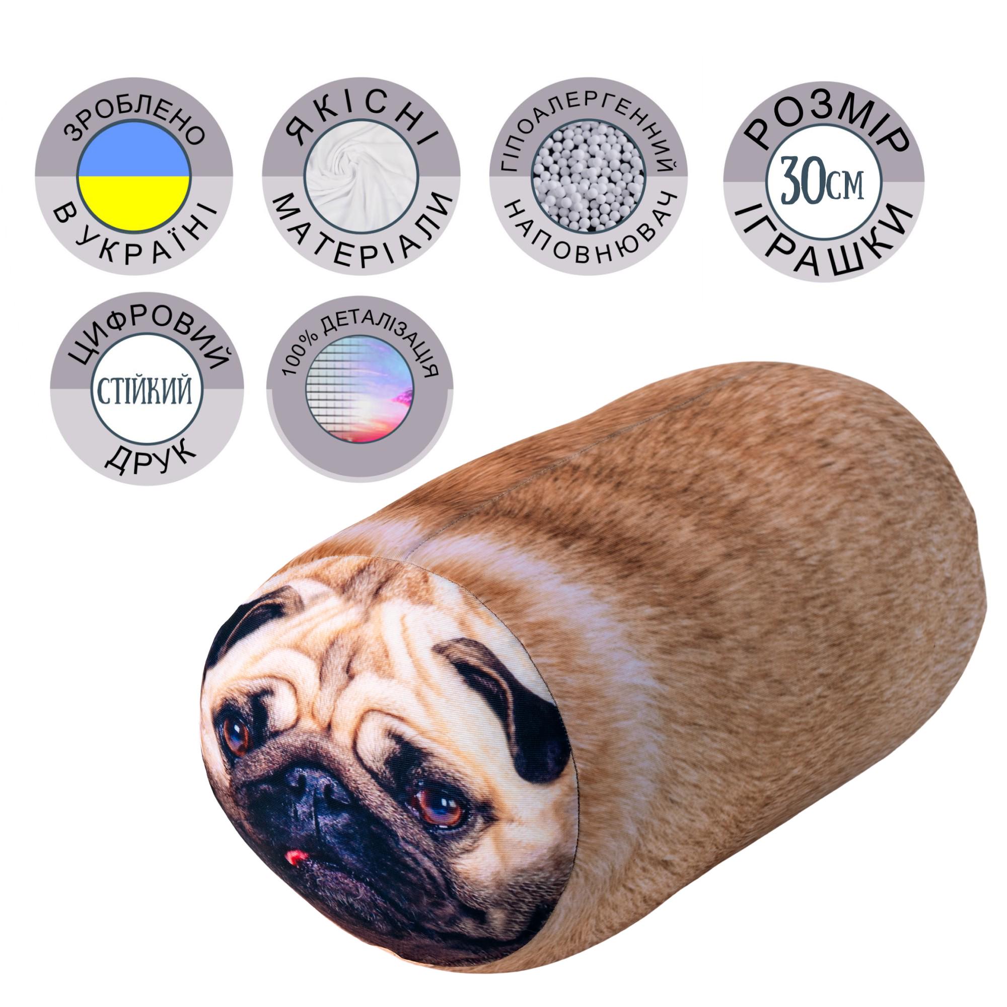 Мягкая игрушка антистресс WONKEY Мопс 30 см (33053) - фото 4 Мягкая игрушка антистресс WONKEY Мопс 30 см (33053) - фото 4