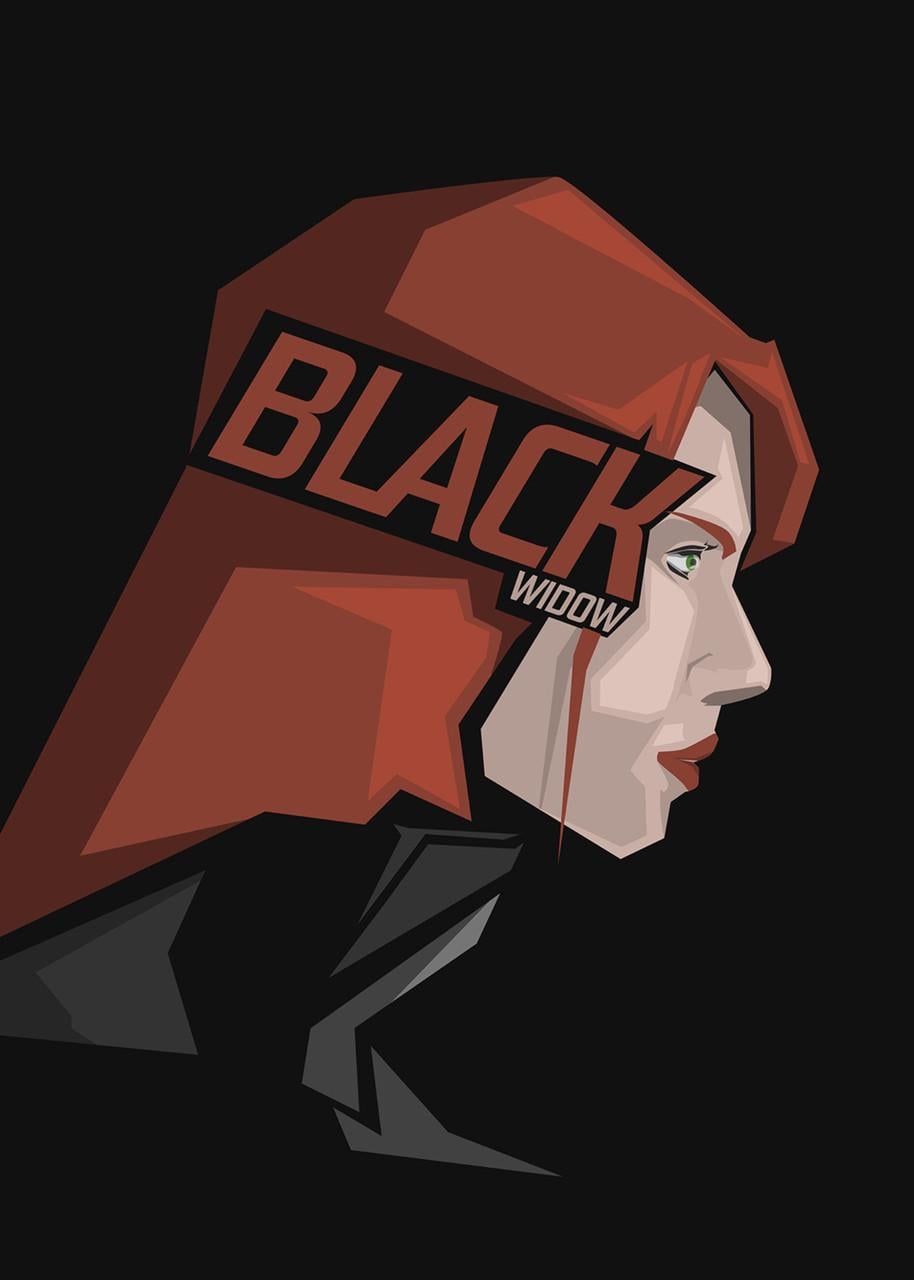 Картина GeekLand Black Widow минимализм (BW.09.026)
