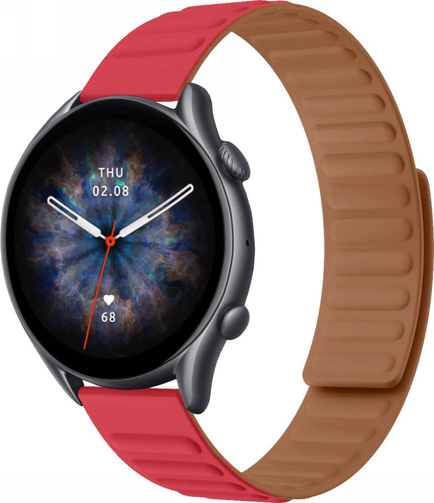 Ремінець Magneter для Amazfit GTR 3 Pro Red (26654-2D) Ремінець Magneter для Amazfit GTR 3 Pro Red (26654-2D)