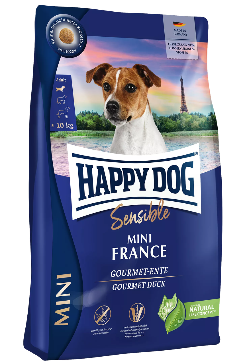 Корм сухой Happy Dog Sensible Mini France 800 г для собак мелких пород с уткой (61243)