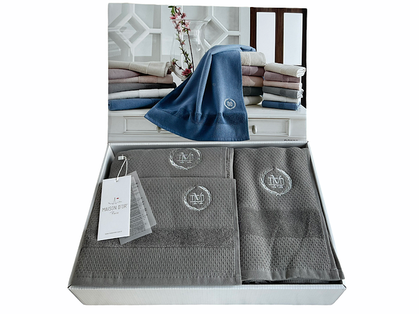 Набір рушників Maison D'or Bonni 30х50/50х100/70х140 см Grey