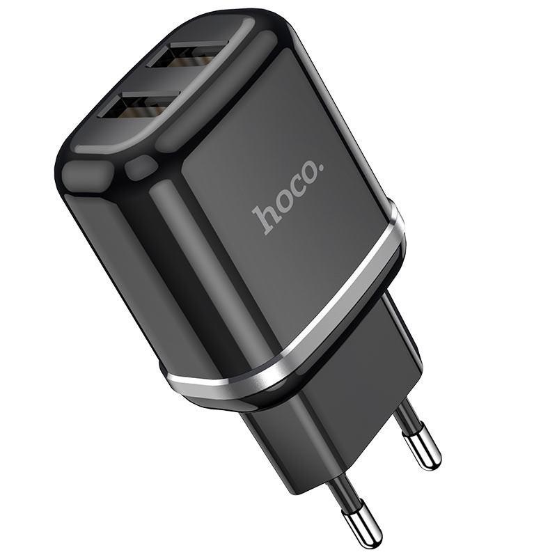 Сетевое зарядное устройство Hoco N4 2USB 2,4A Черный (00000048808_2)