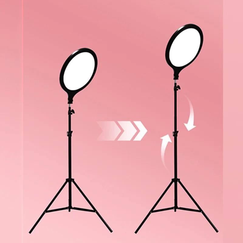 Лампа круглая LED ZL-QP350 35 см на штативе 210 см 35 Вт - фото 2 Лампа круглая LED ZL-QP350 35 см на штативе 210 см 35 Вт - фото 2