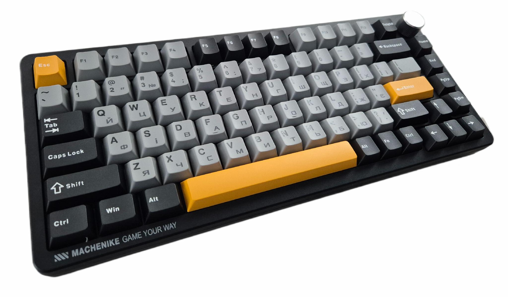 Клавиатура механическая Machenike K600 RGB Bluetooth/2,4G с Hot-Swap 82Key Win&Mac Silver Switch EN/UKR Black (K600BS)