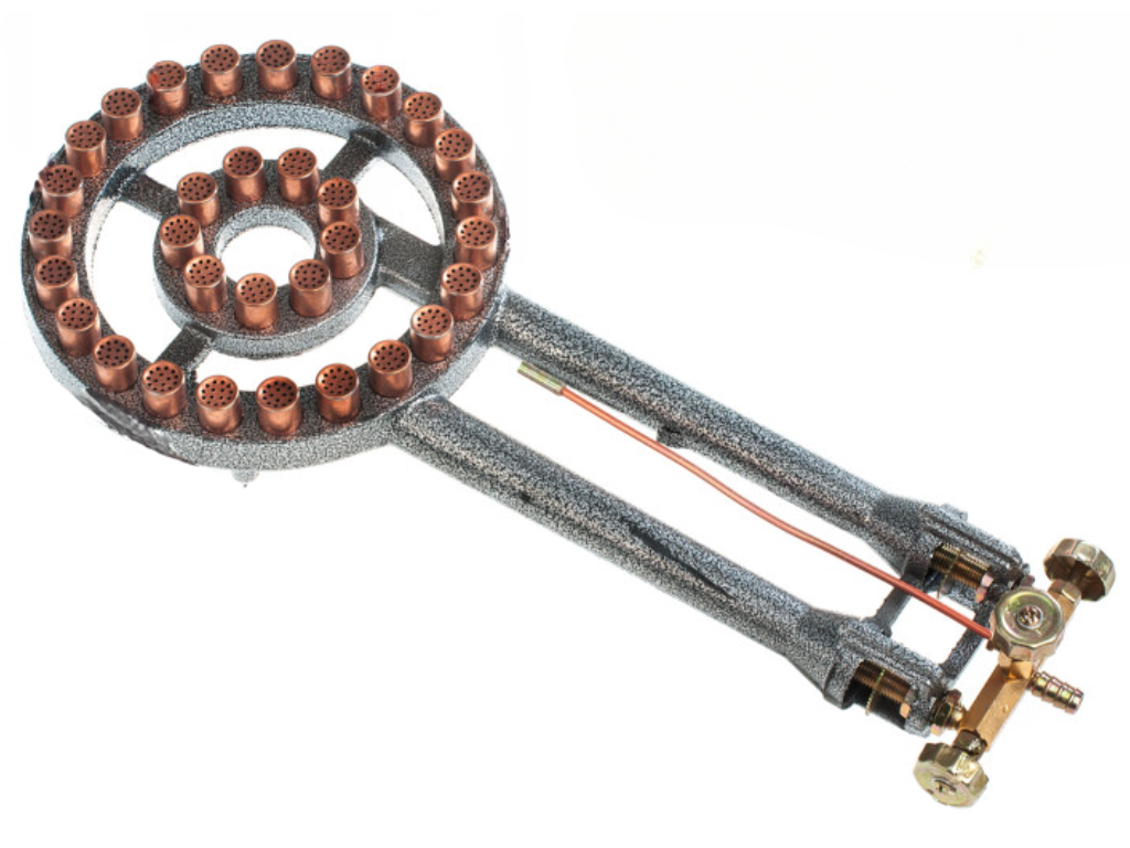 Газовая форсунка OZKAN 25 кВт универсальный с пьезоподжигом для баллона Черный (12039js)