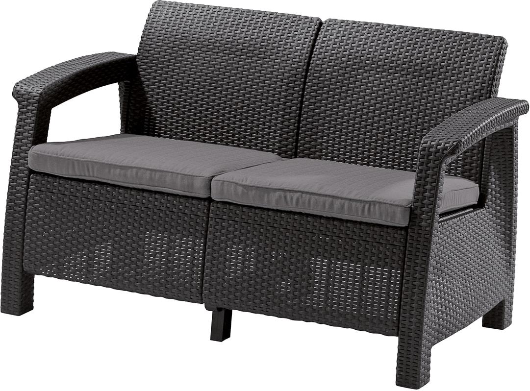 Диван садовий Keter Corfu Love Seat Графіт (223233)