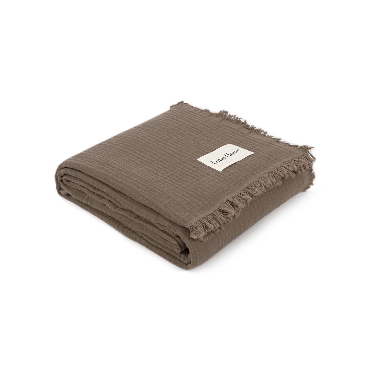 Покрывало Lotus Home Napa muslin 200x220 см Brown (svt-2000022355032)