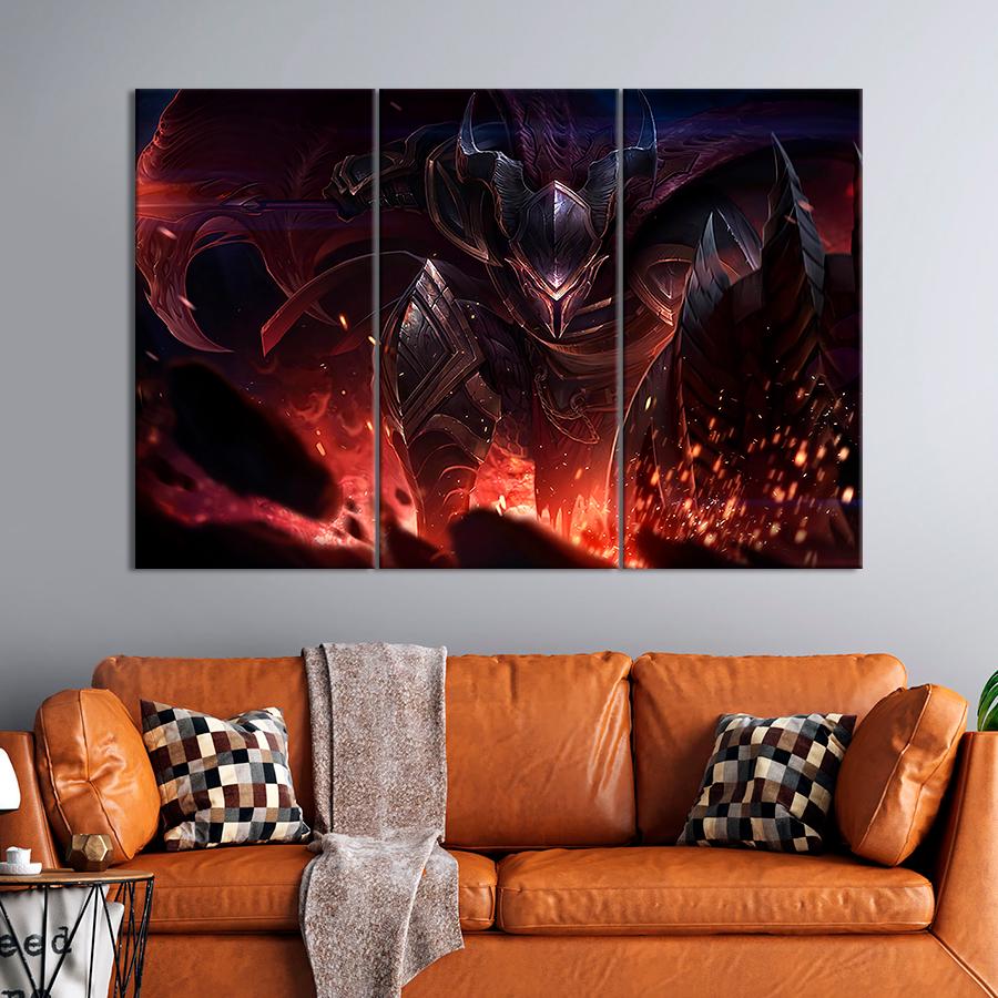 Настенний декор Истребитель драконов игра League of Legends 128x81 см (A223-3)