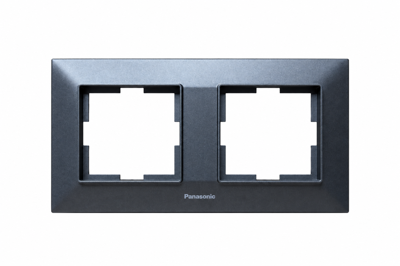 Рамка 2-я горизонтальная дымчатая Panasonic Arkedia Slim