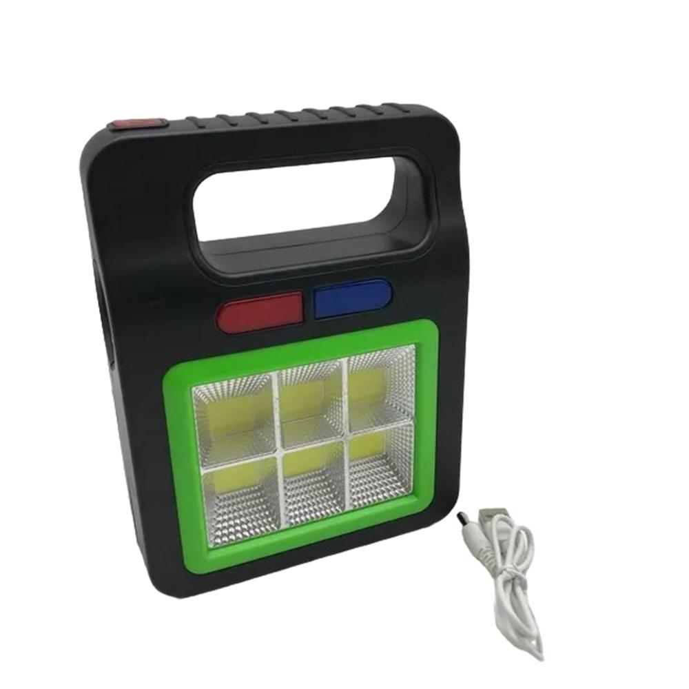 Фонарь аккумуляторный Solar Light YX-605COB-6 с солнечной панелью Зеленый (A-2632D)