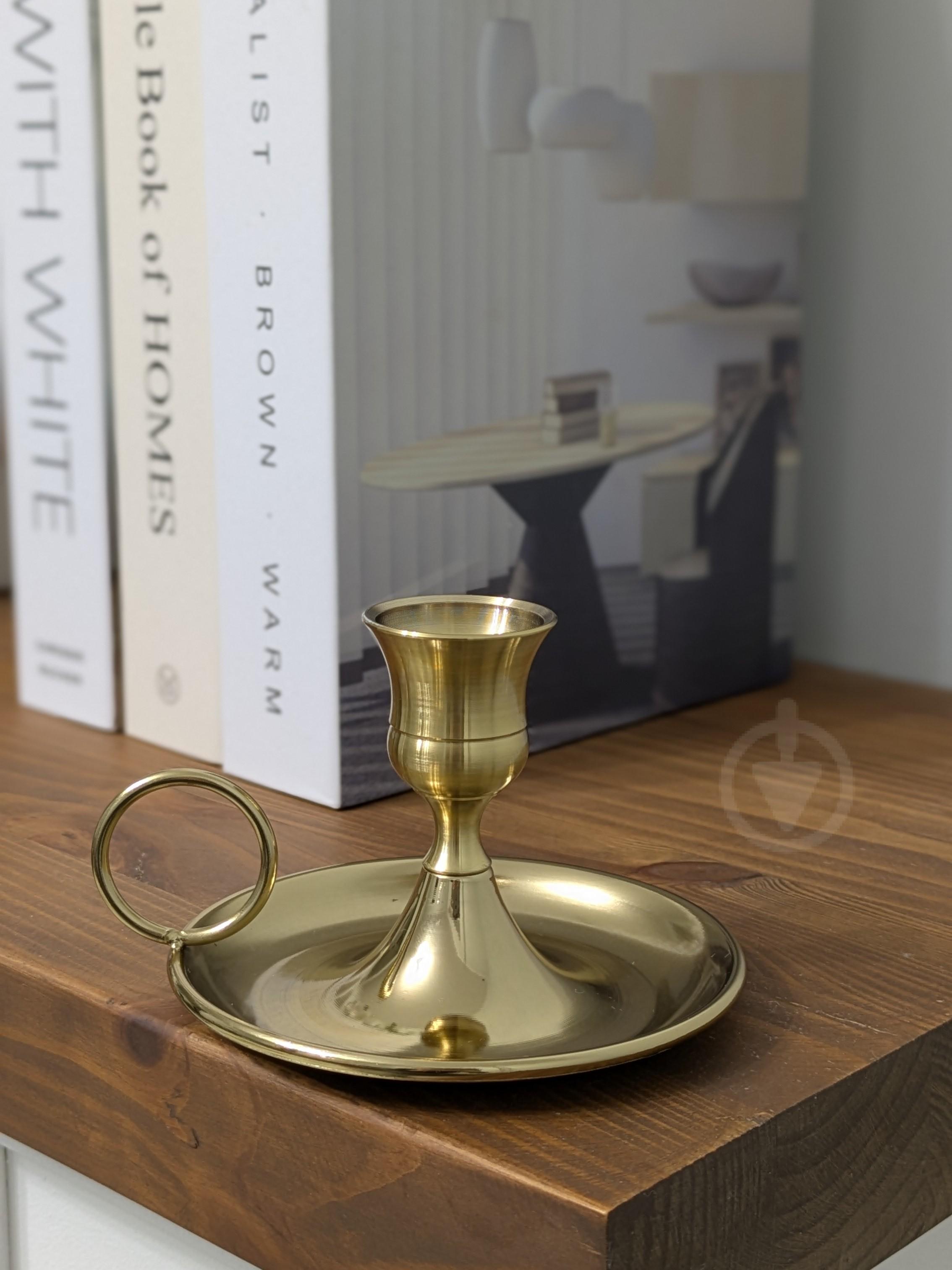 Підсвічник металевий ретро Золотий (30852381)