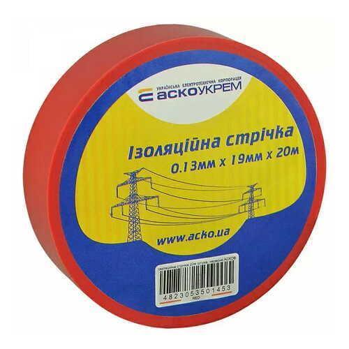 Изолента АСКО-УКРЕМ 0,13х19 мм/20 м Красный (28680979)