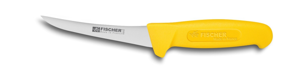Кухонный нож обвалочный Fischer 4027 изогнутое лезвие полугибкий 130 мм Желтый (4027-13)