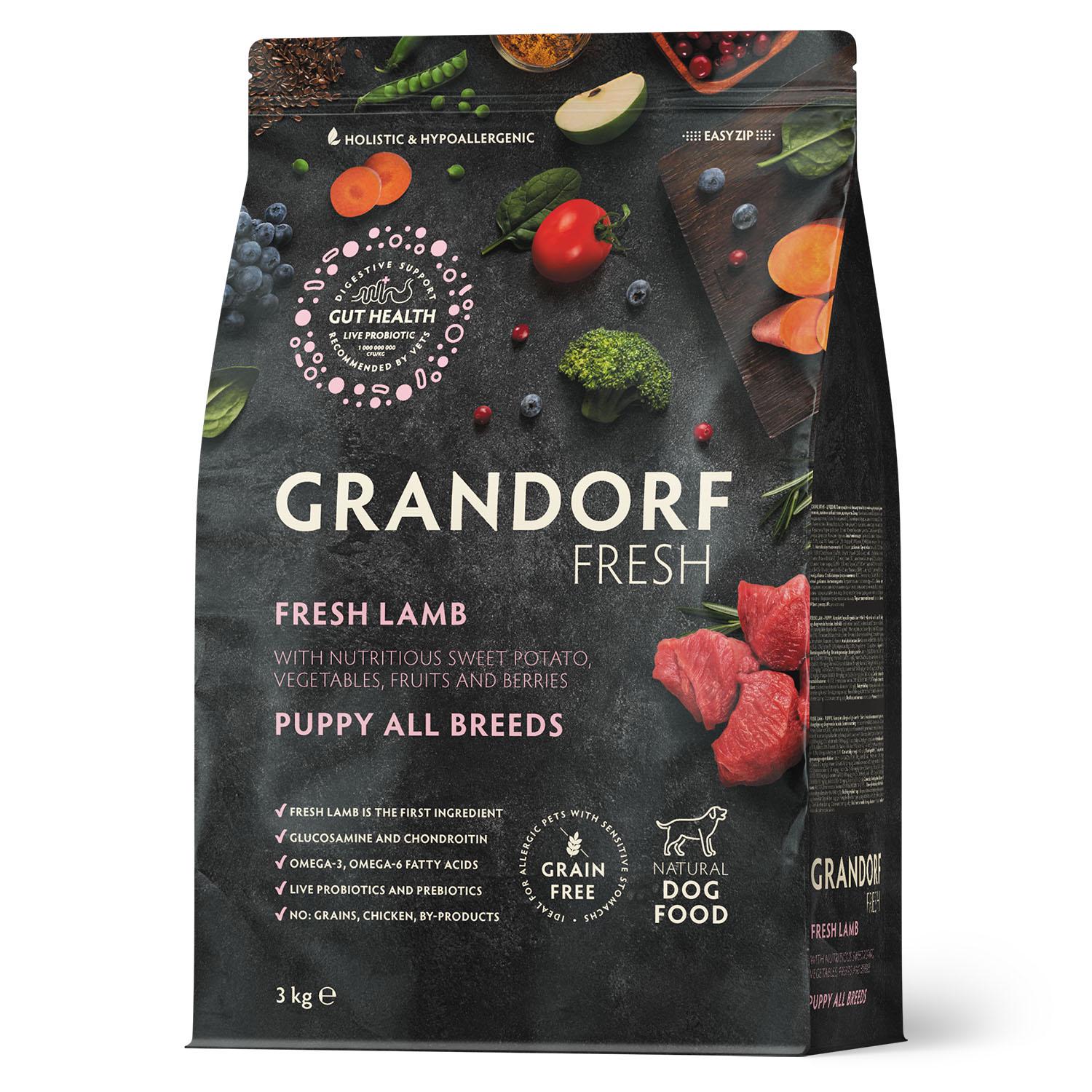 Корм для щенков Grandorf FRESH LAMB & SWEET POTATO PUPPY ягненок и батат 3 кг (91803)
