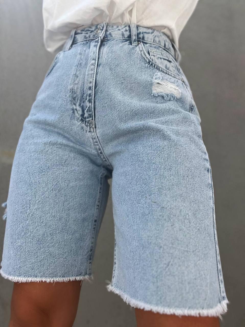 Шорты женские джинсовые ITS Basic 2837 STRAIGHT FIT бермуды порез сбоку длинные р. 36 Светло-голубой (2187) - фото 7 Шорты женские джинсовые ITS Basic 2837 STRAIGHT FIT бермуды порез сбоку длинные р. 36 Светло-голубой (2187) - фото 7