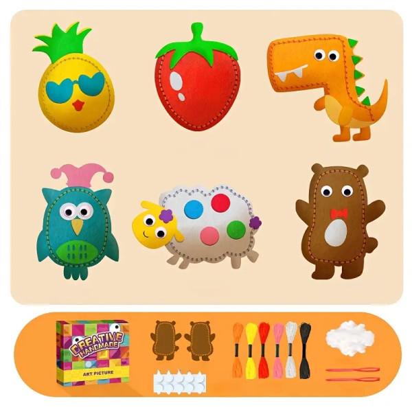 Набор для шитья из фетра Животные с фруктами