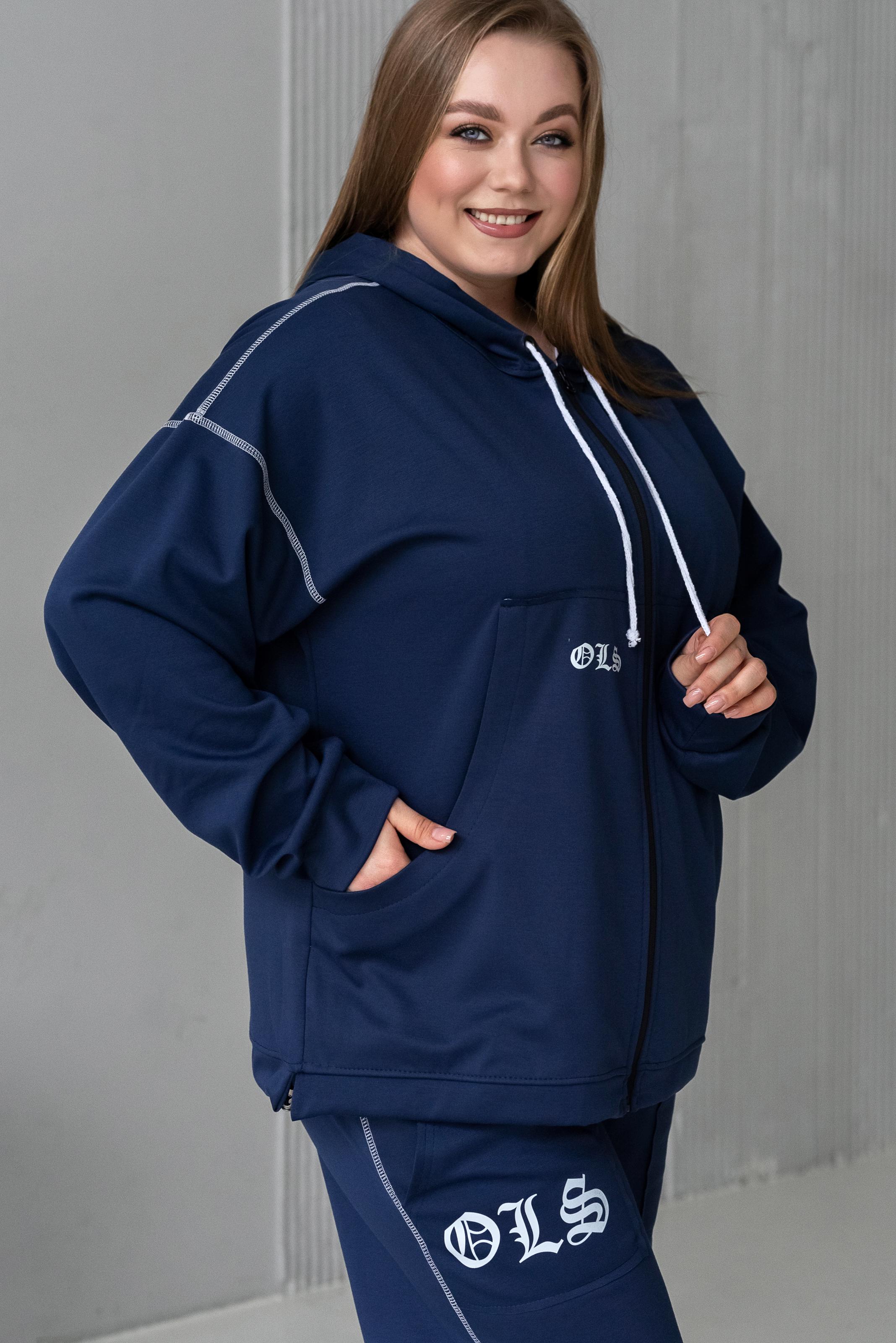 Спортивный костюм женский Милена р. 48 Синий (2288072886) - фото 4 Спортивный костюм женский Милена р. 48 Синий (2288072886) - фото 4