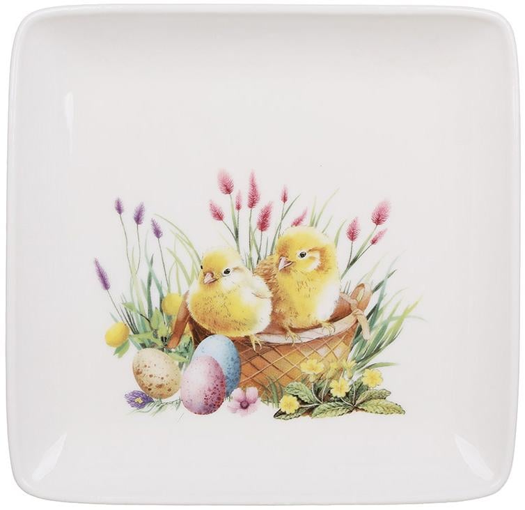 Набор 6 квадратных тарелок Easter Melody 15х15 см