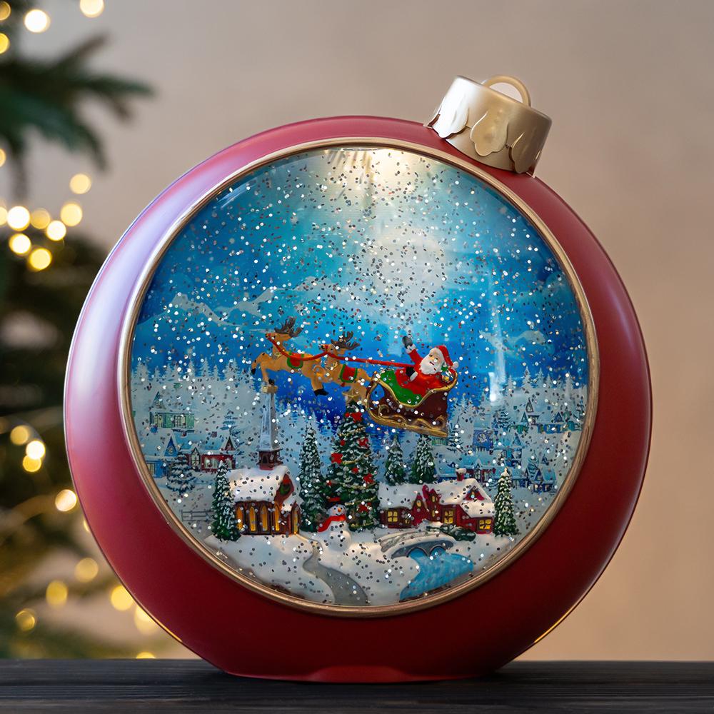 Новогодний фонарь с подсветкой и музыкой Магический шар 21 см (9240-009)