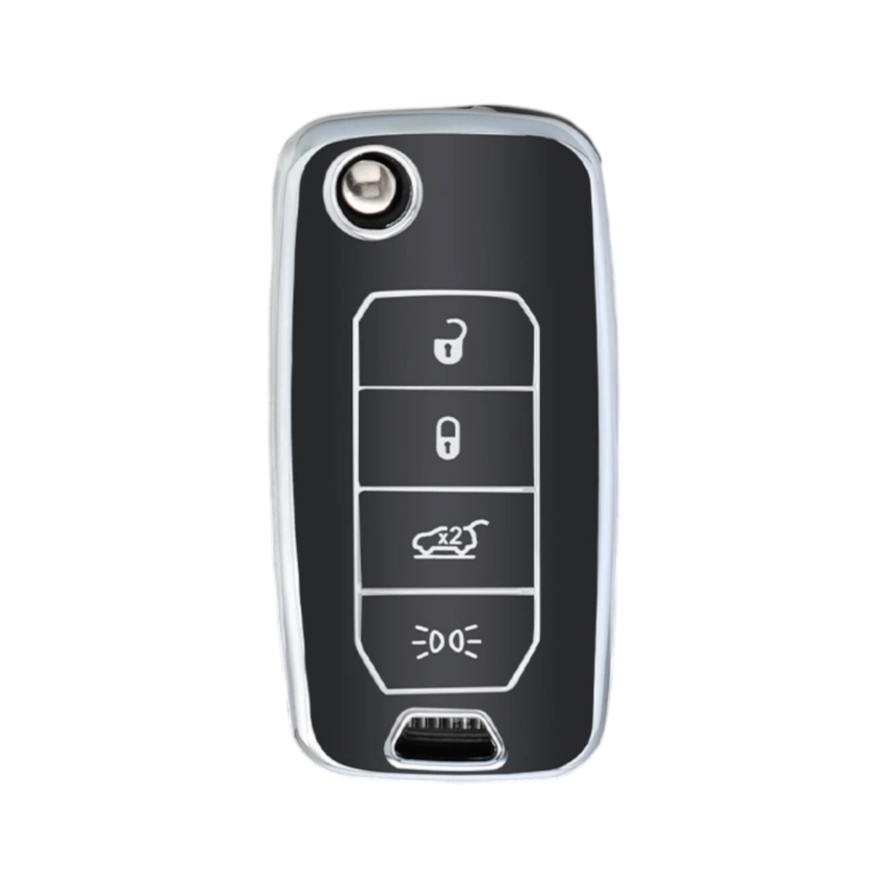 Чехол TPU для ключа Jeep Renegade/Compass 2016-2019 Черный (2128944866)