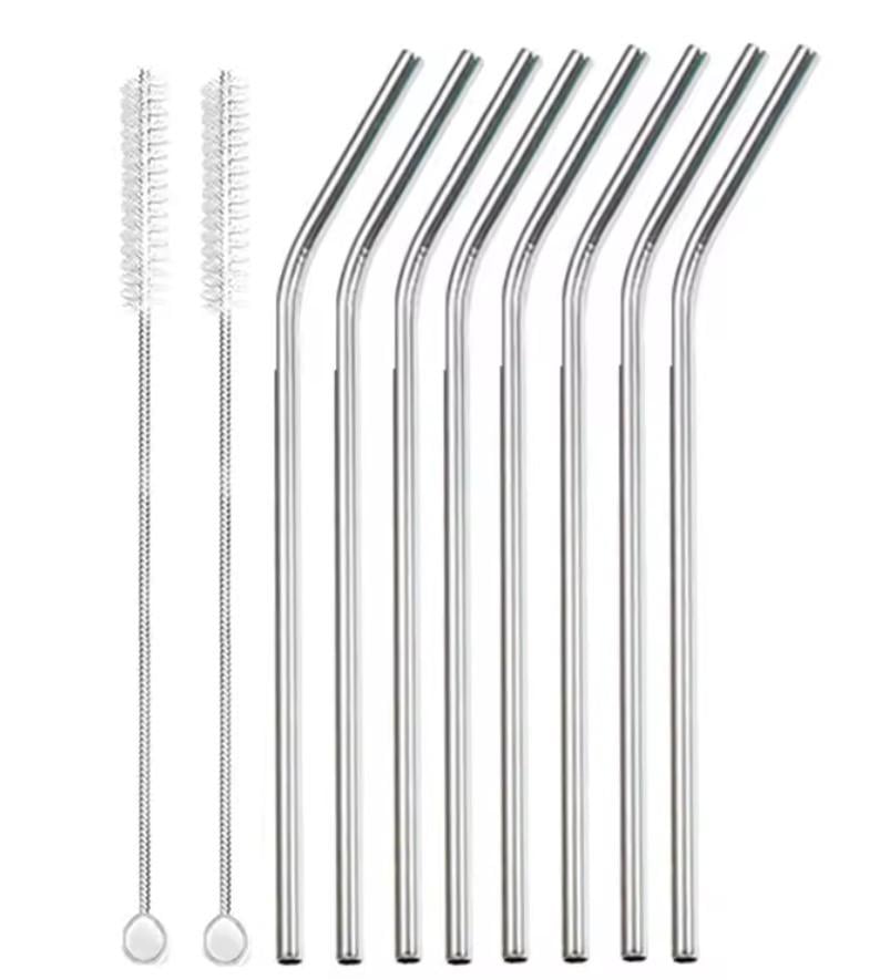 Набор трубочек-соломинок для напитков Primo MT8G-2 метал 20 см 6 мм (856450153) Набор трубочек-соломинок для напитков Primo MT8G-2 метал 20 см 6 мм (856450153)