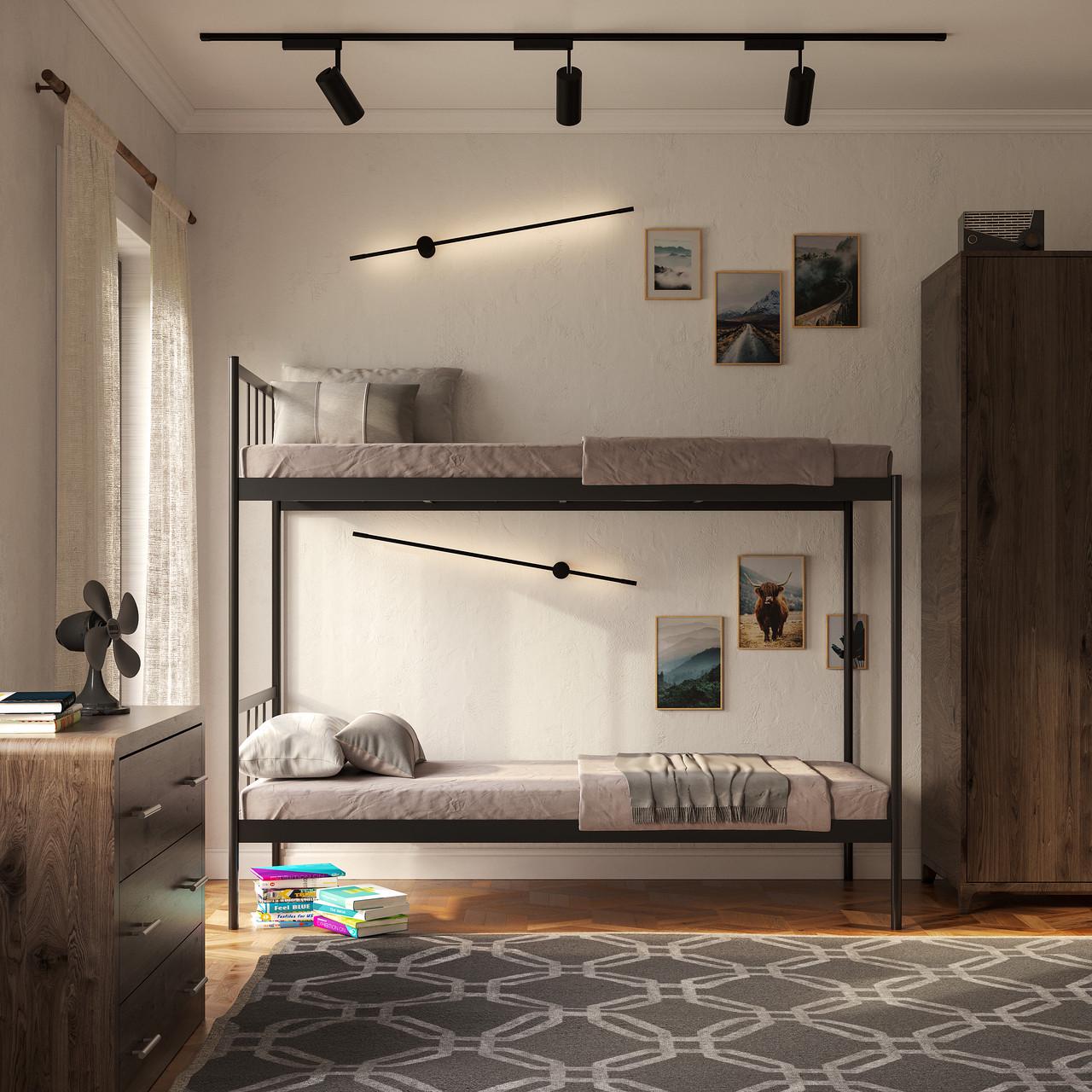 Ліжко двоярусне BASIS DUO-1 металеве 2000x900 мм (9909121) - фото 2