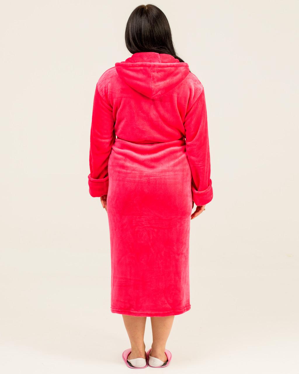 Халат женский на запах с капюшоном махровый 2 кармана M Манго (48) - фото 4 Халат женский на запах с капюшоном махровый 2 кармана M Манго (48) - фото 4