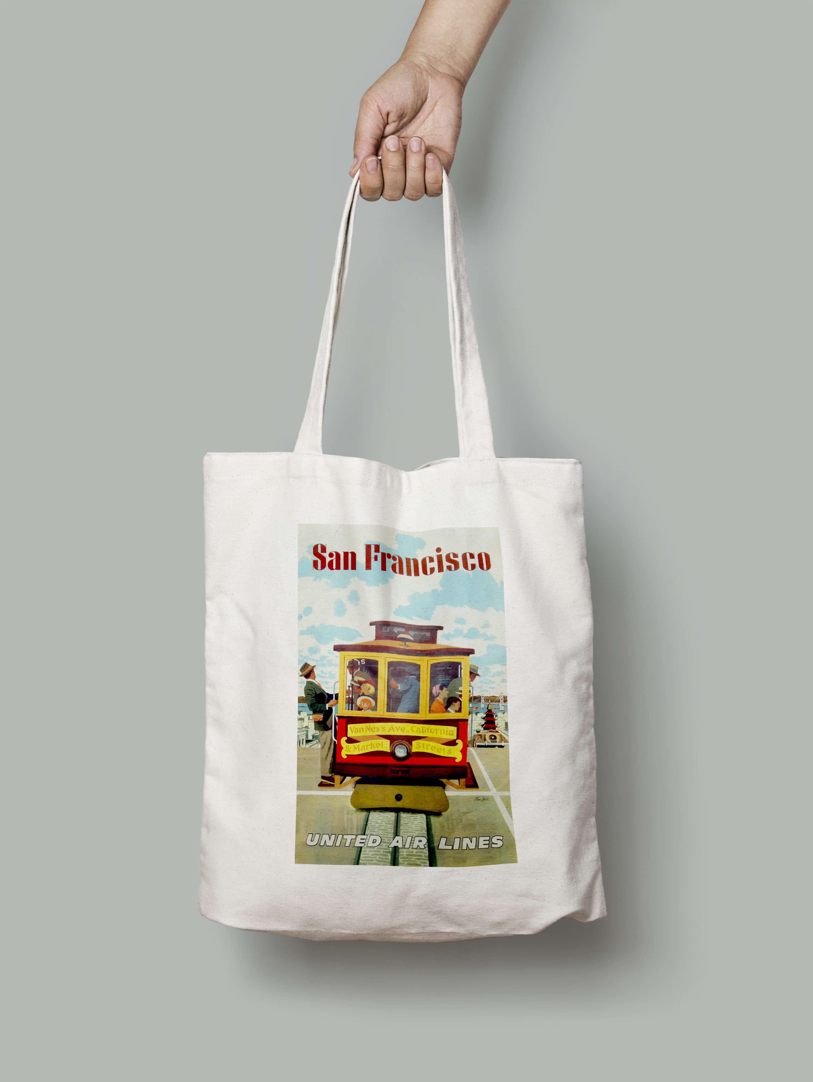 Эко-сумка шопер Сан-Франциско трамвай