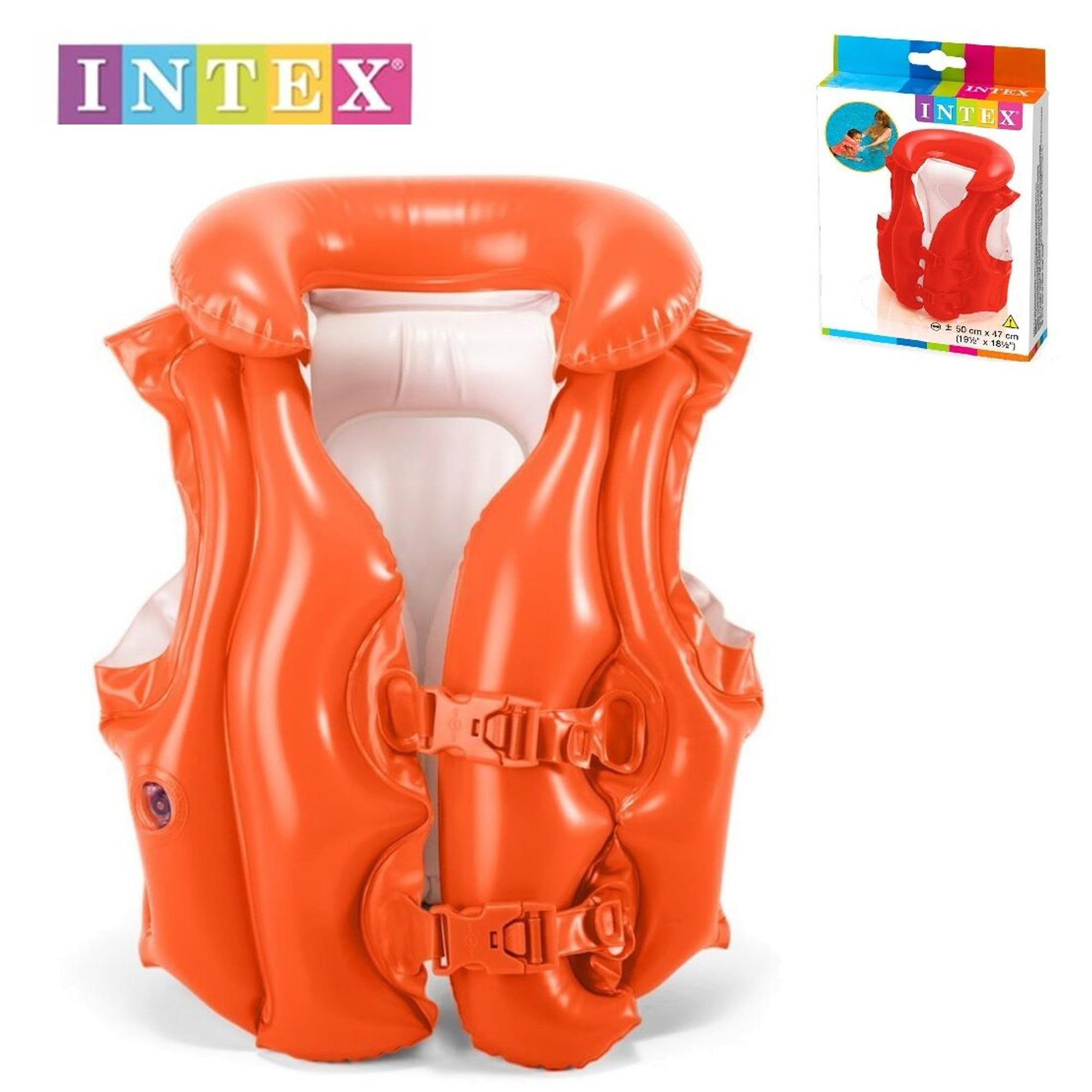 Жилет детский спасательный Intex 58671NP от 3 до 6 лет 50х47 см (24911625) - фото 2