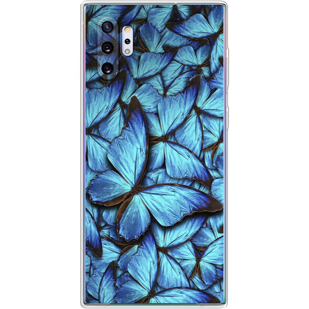 Чехол Boxface Samsung N975 Galaxy Note 10 Plus лазурные бабочки Прозрачный силикон (37686-up1550-37686)