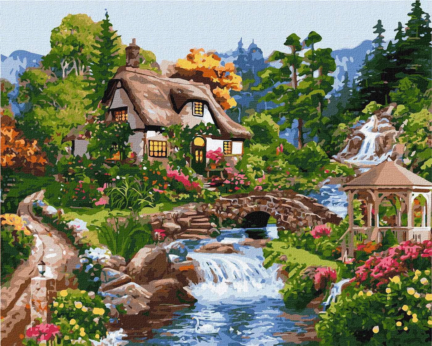 Картина по номерам Идейка Загородный коттедж 40x50 см (Id-KHO6320)