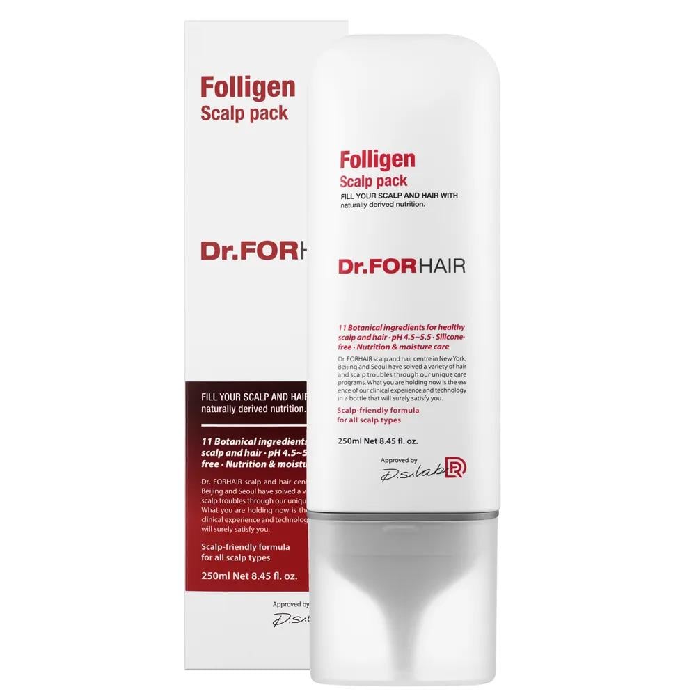 Маска для кожи головы оздоравливающая Dr.FORHAIR Folligen Scalp Pack 250 мл
