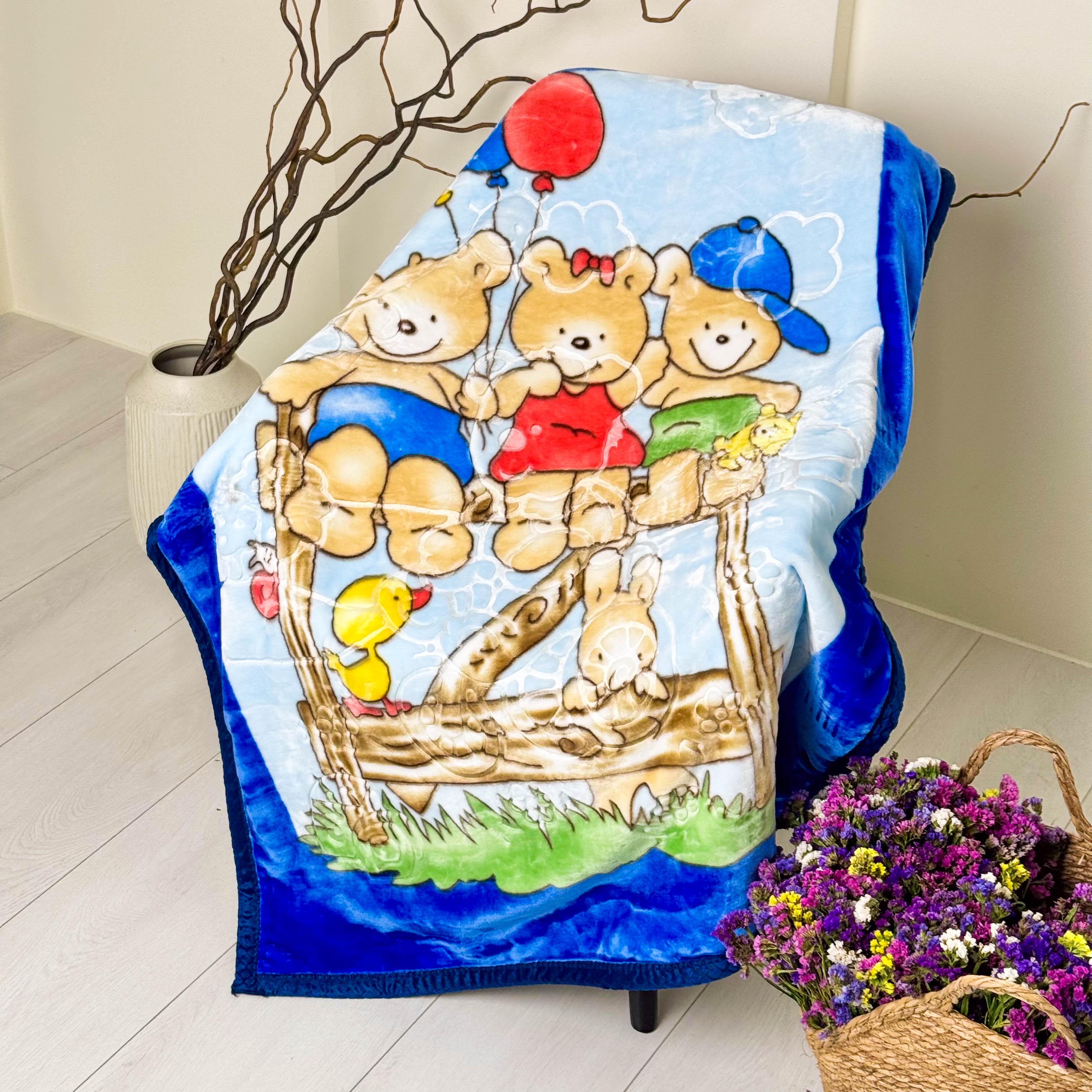 Плед детский 130x100 см Синий марганец (88462)