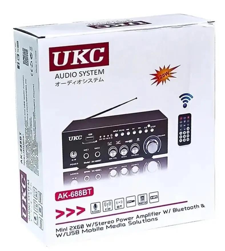 Підсилювач звуку UKC AK-688BT FM 87,5-108 МГц 30 Вт Bluetooth 4,0 Black (607730) - фото 5 Підсилювач звуку UKC AK-688BT FM 87,5-108 МГц 30 Вт Bluetooth 4,0 Black (607730) - фото 5