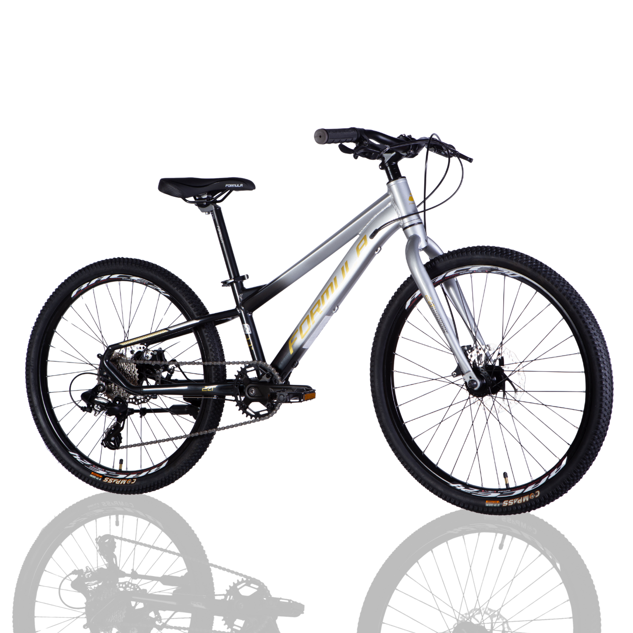 Велосипед подростковый Formula F-1 DD CS AL 24" 11" 2025 Серебристо-черный - фото 1 Велосипед подростковый Formula F-1 DD CS AL 24" 11" 2025 Серебристо-черный - фото 1