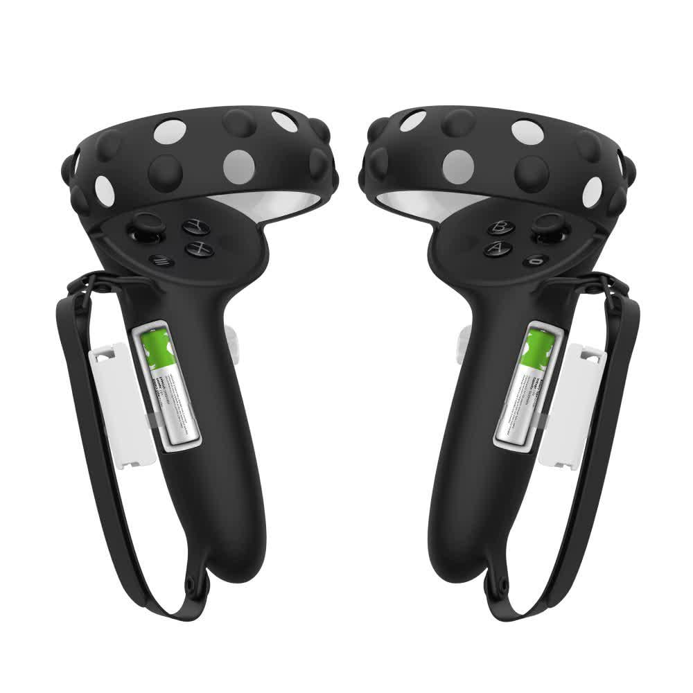 Захисний подовжений чохол із батарейними сіками для контролерів Oculus Quest 2 Black (ACS-USCOPKFOSOQ2bl)