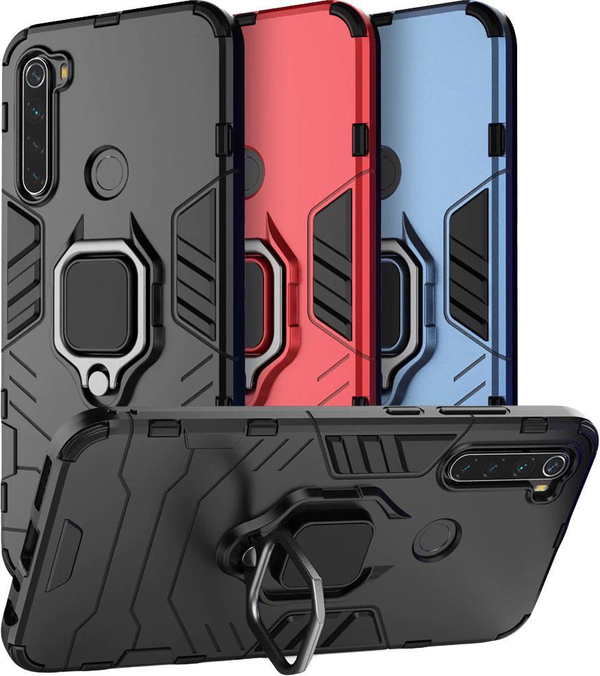 Противоударный чехол Xiaomi Redmi Note 8 (подставка кольцо) Red (10941-2D)