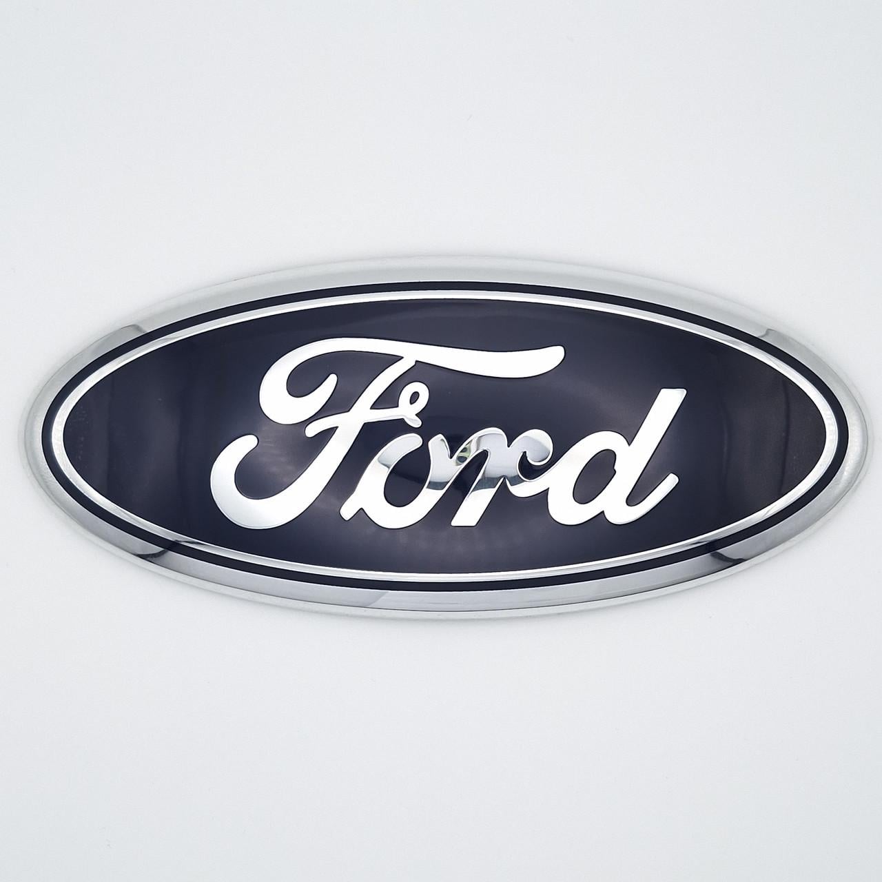Емблема Ford 174х75 мм Хром/Синій накладка (2549691941)