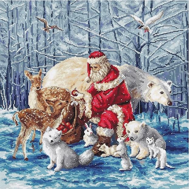 Набір для вишивання хрестиком L8082 Santa and Friends