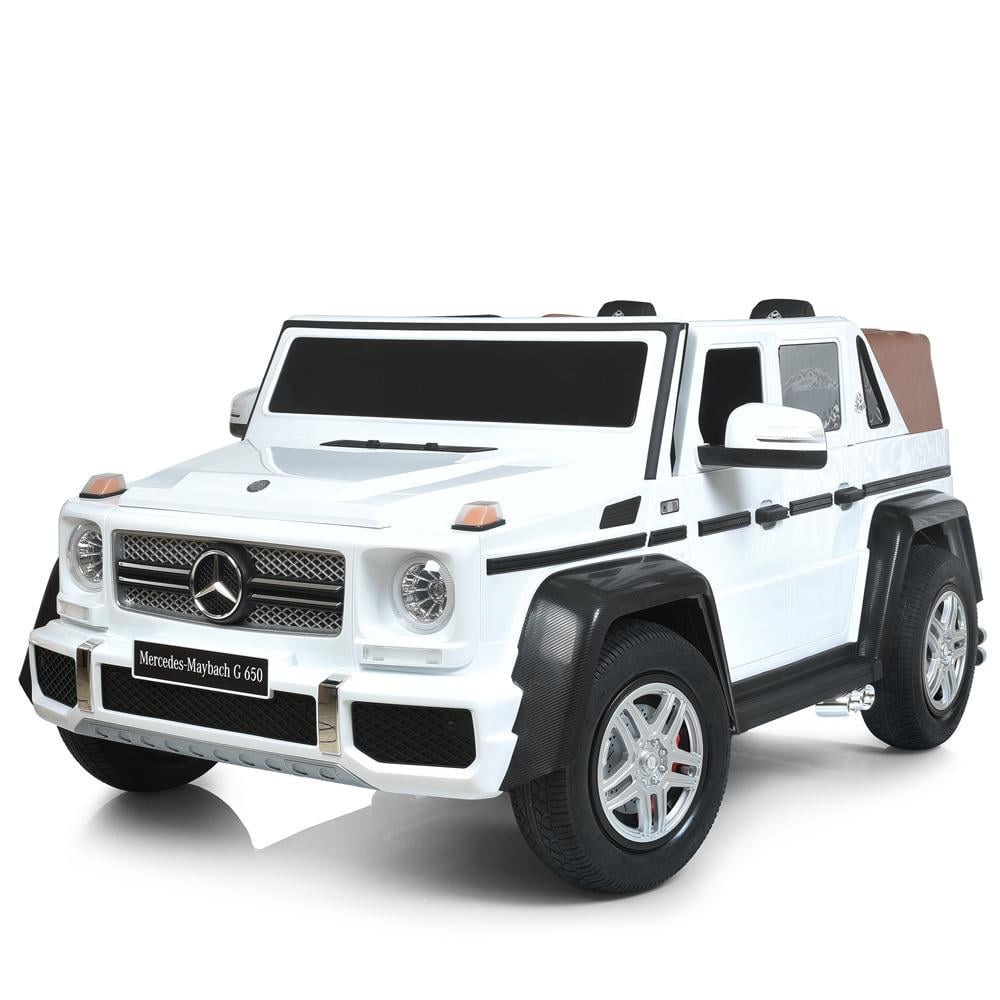Детский электромобиль двухместный Bambi джип Mercedes-Maybach G650 M 6150AL 24V Белый