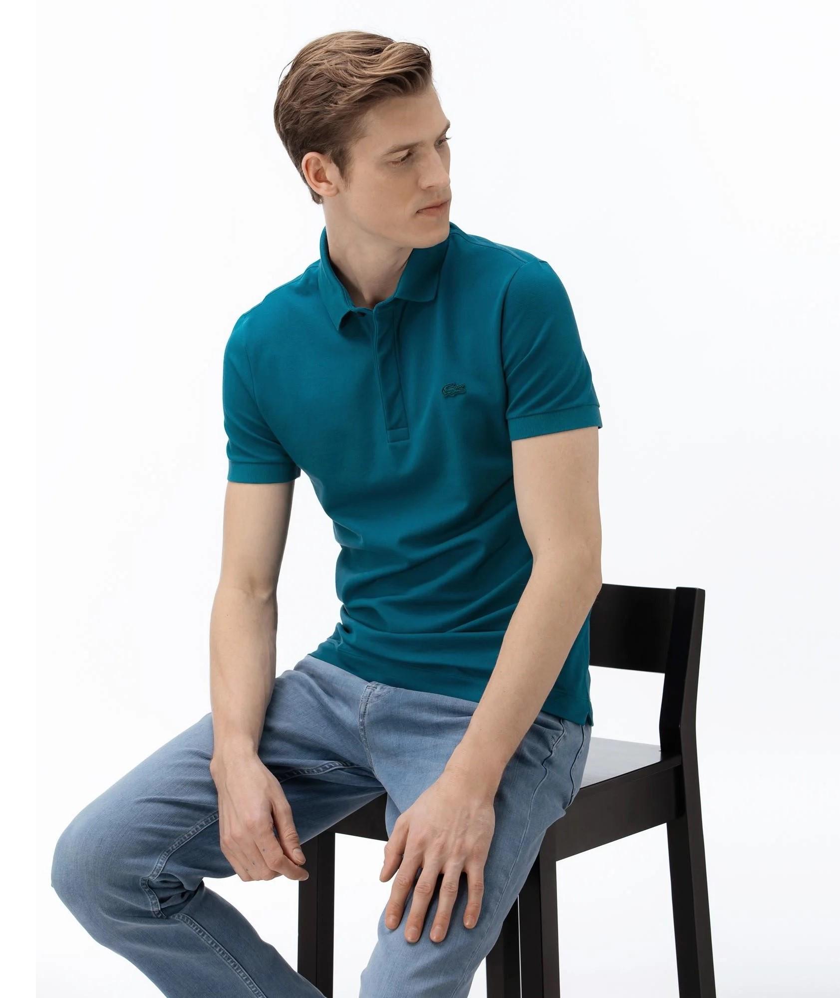 Поло чоловіче Lacoste Paris Polo 14088 L Navy (17865304) - фото 4