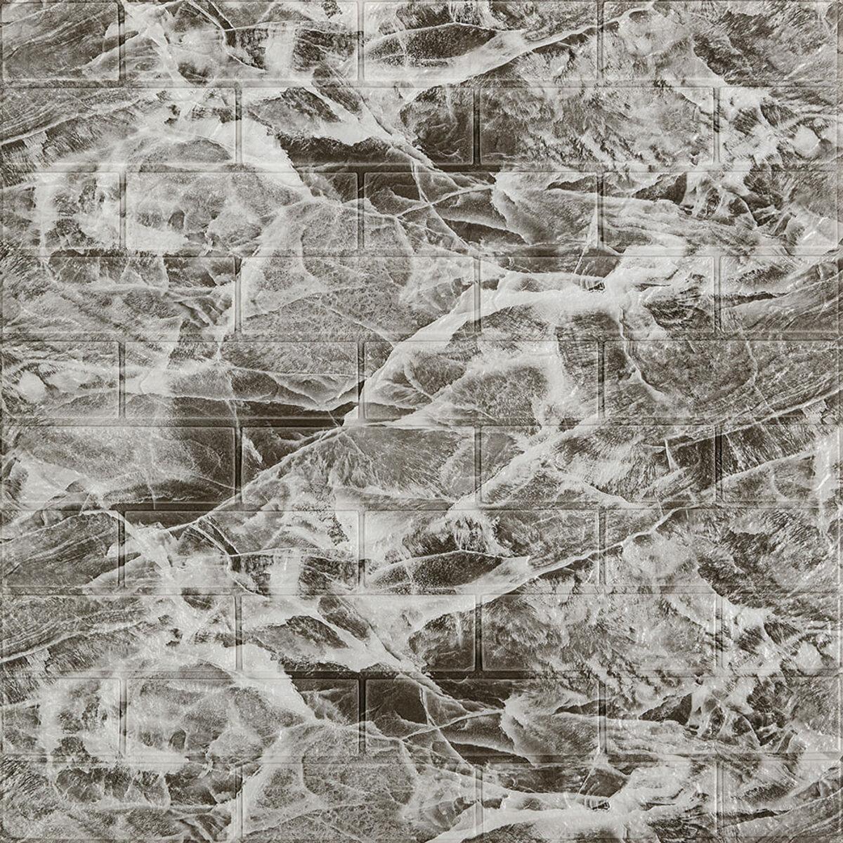 Панель декоративная самоклеящаяся 062-3 700х770х3 мм Черный мрамор SW-00000691