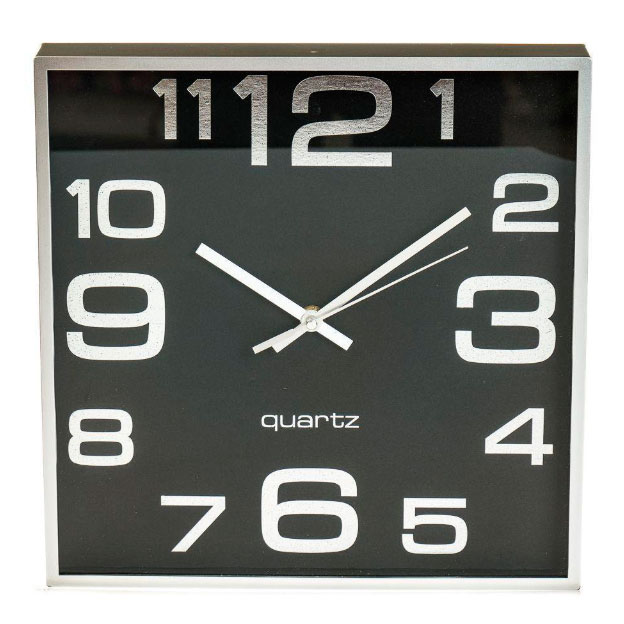 Часы настенные Veronese 12003-019 Квадрат 28х28 см Вlack