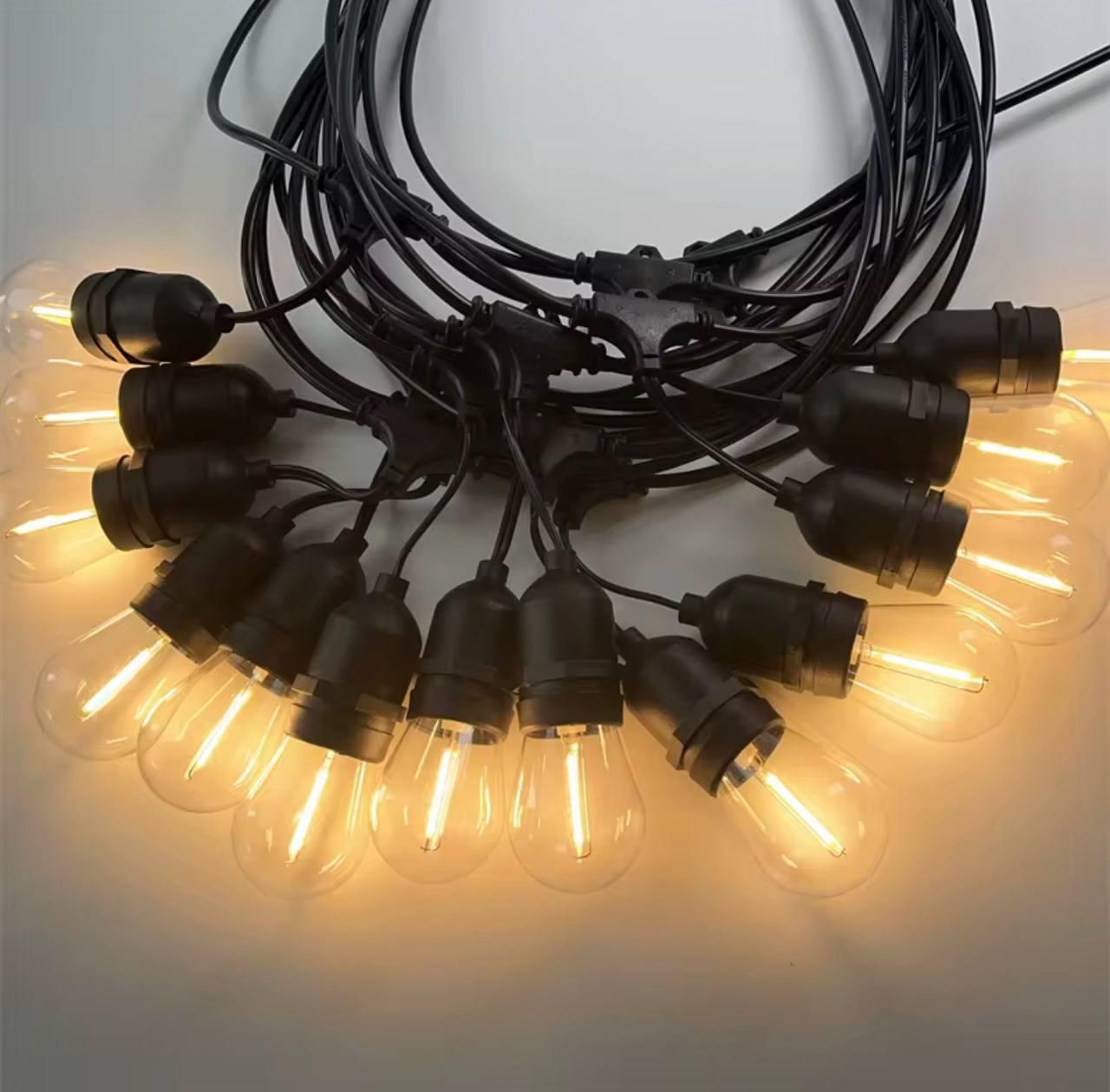 Гирлянда уличная с лампами 1W Zilini Е27 15 м 30 патронов IP65 GV3518 (35546225)