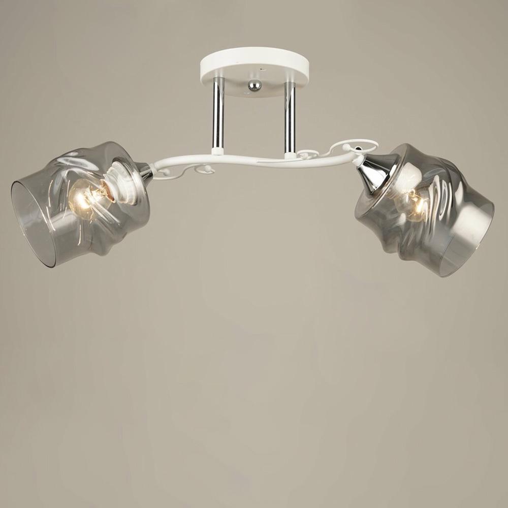 Люстра потолочная Light House SRS-19601/2 WT+CH плафон серый Белый/Хром