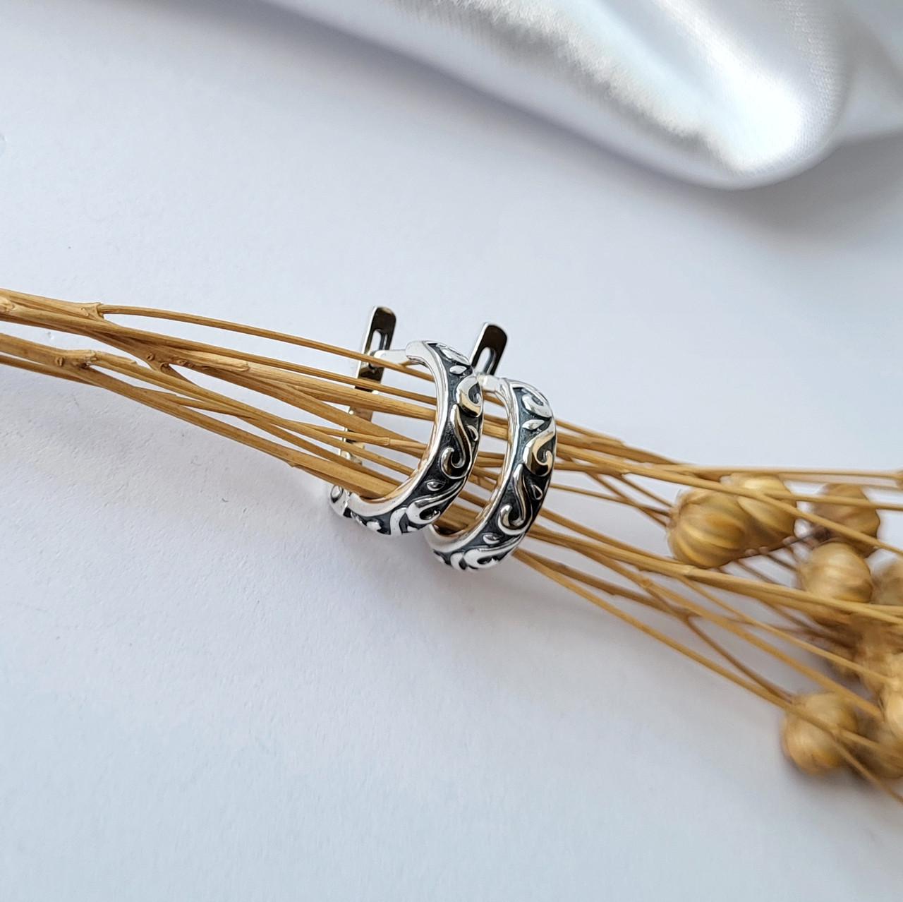 Серьги без камней серебро 925 пробы 3,20 г (56324ч)