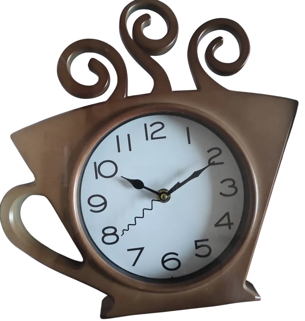 Часы настенные для кухни Чашка 1-Br 30х28 см Коричневый (2740744031)