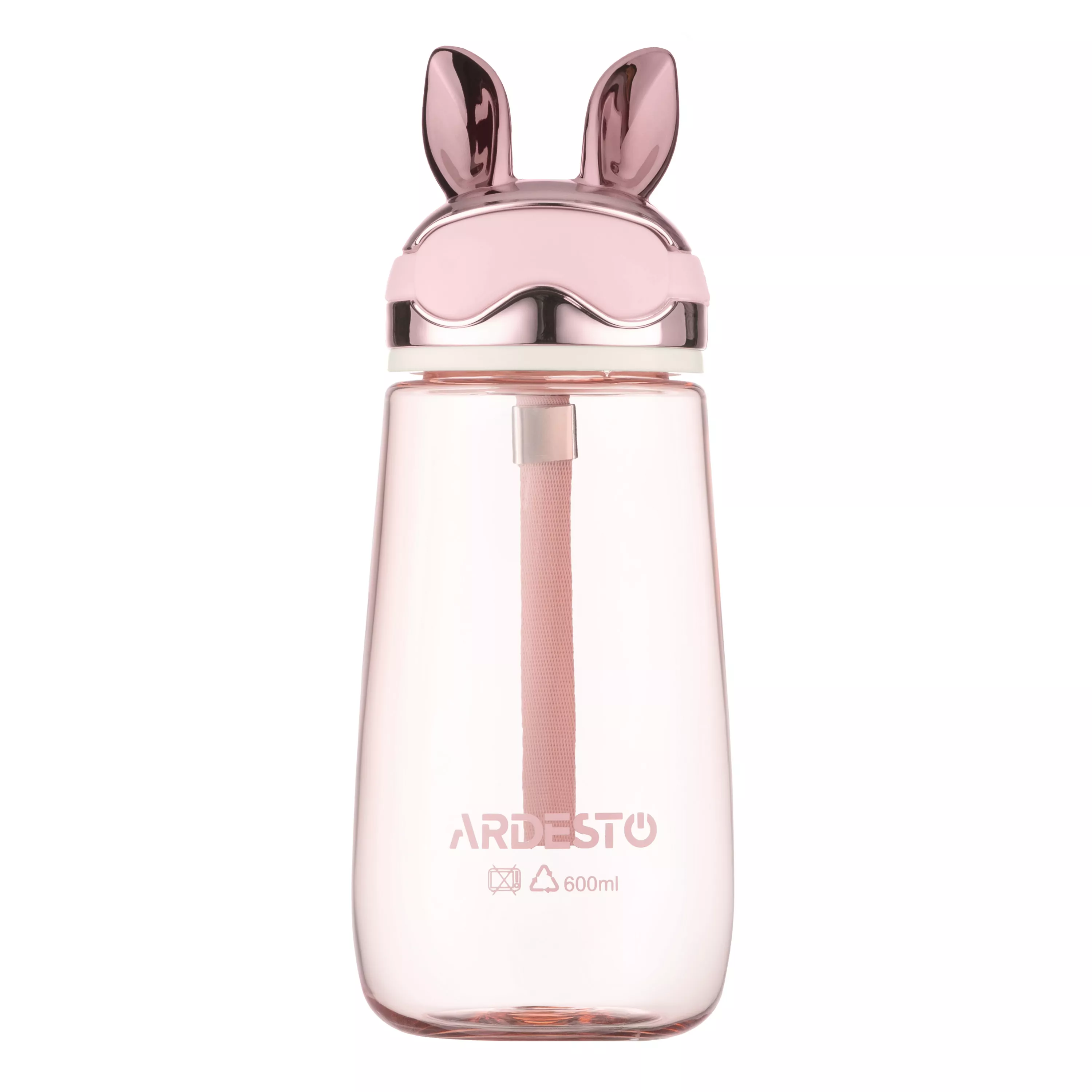 Бутылка для воды детская Ardesto Bunny 600 мл Розовый (AR2260BP)