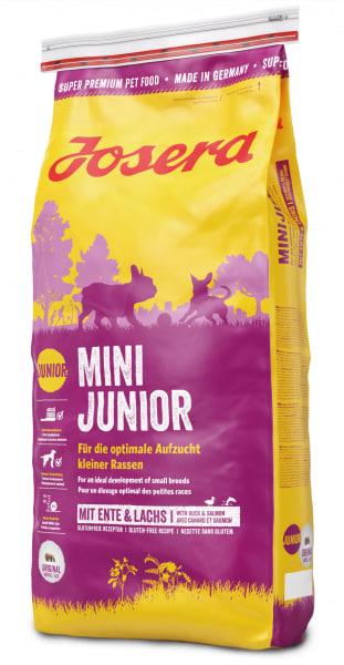 Корм для цуценят дрібних порід Josera Mini Junior з качкою та лососем 15 кг (17966273)